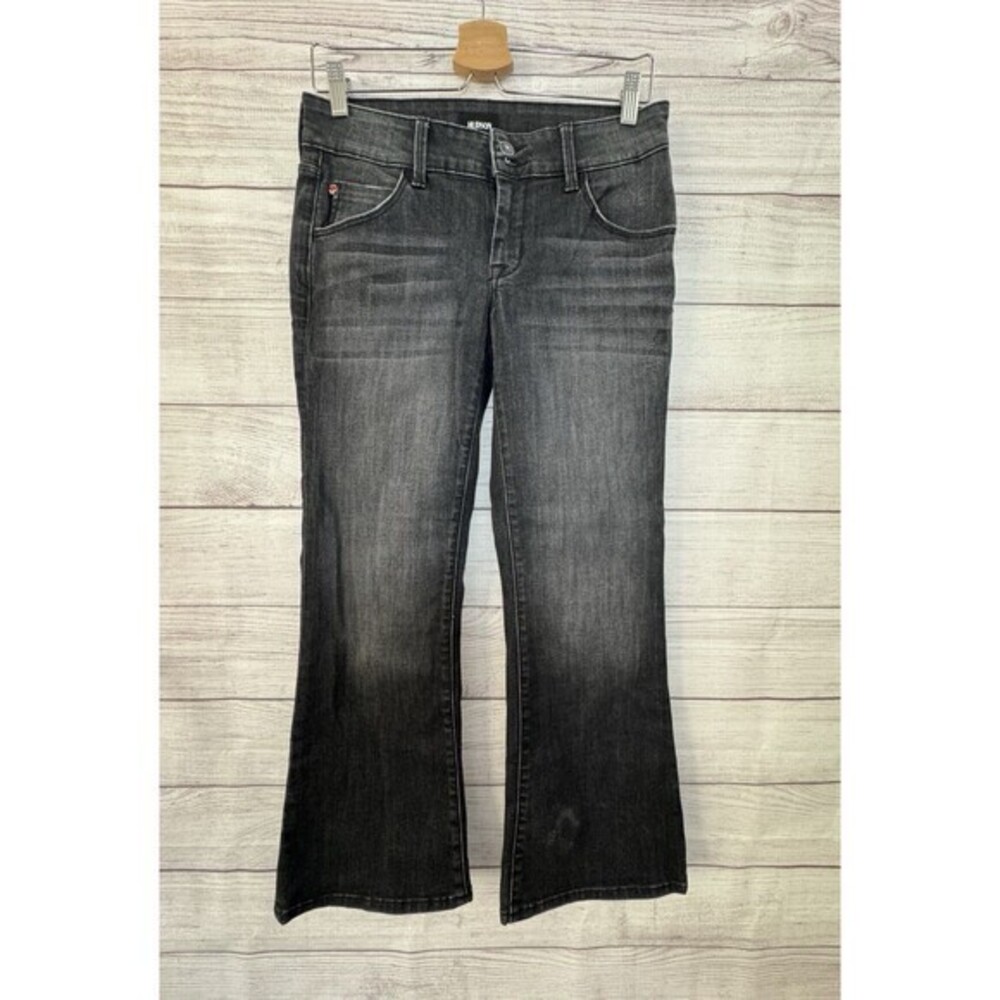 Hudson Women’s Jeans Collin 27 MIDRISE Bootcut Crop Black Denim